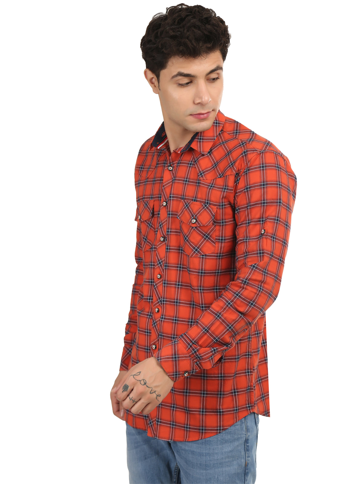 Men’s Navy  Button Shirt Online Best