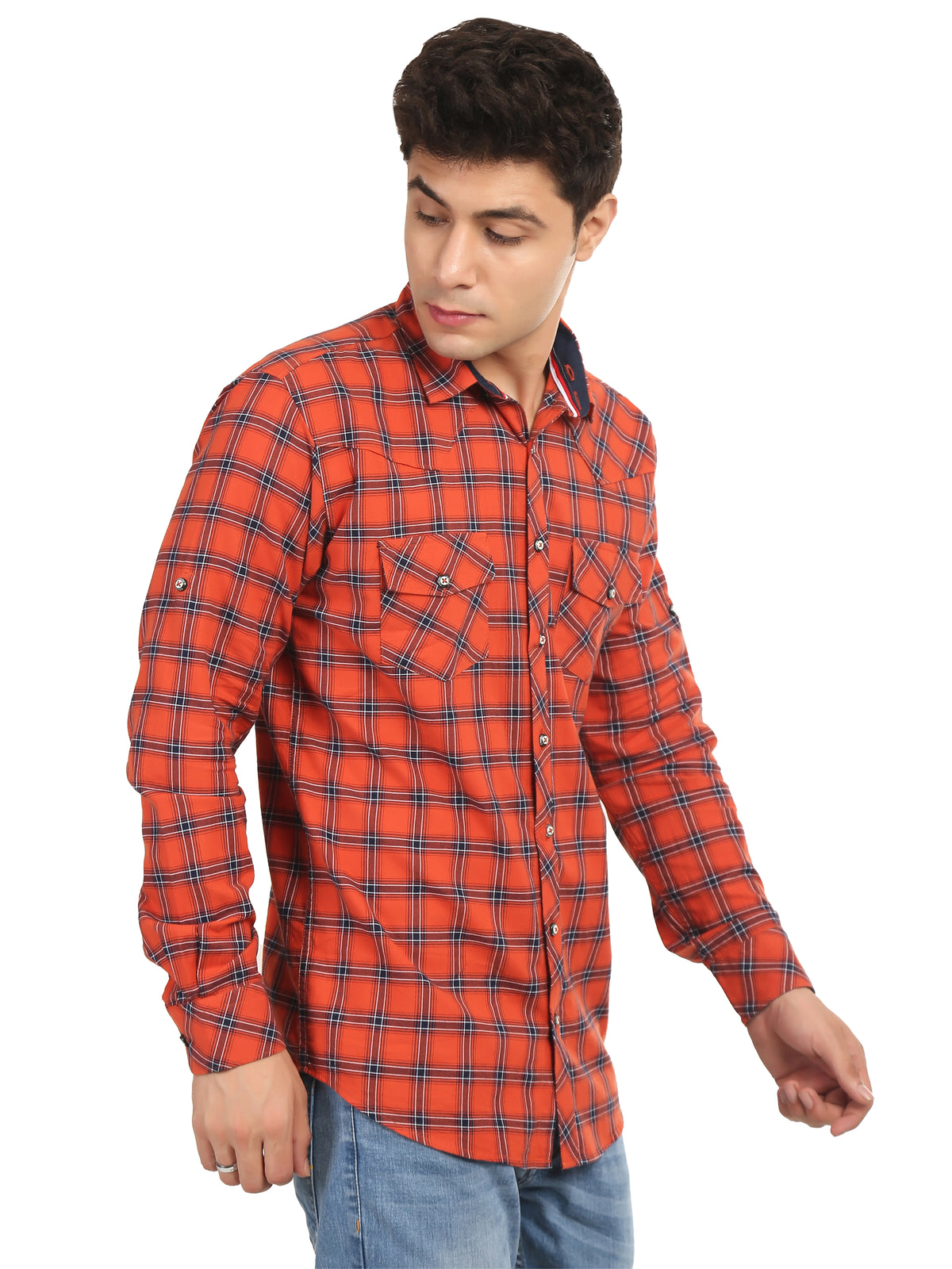 Men’s Navy  Button Shirt Online Best