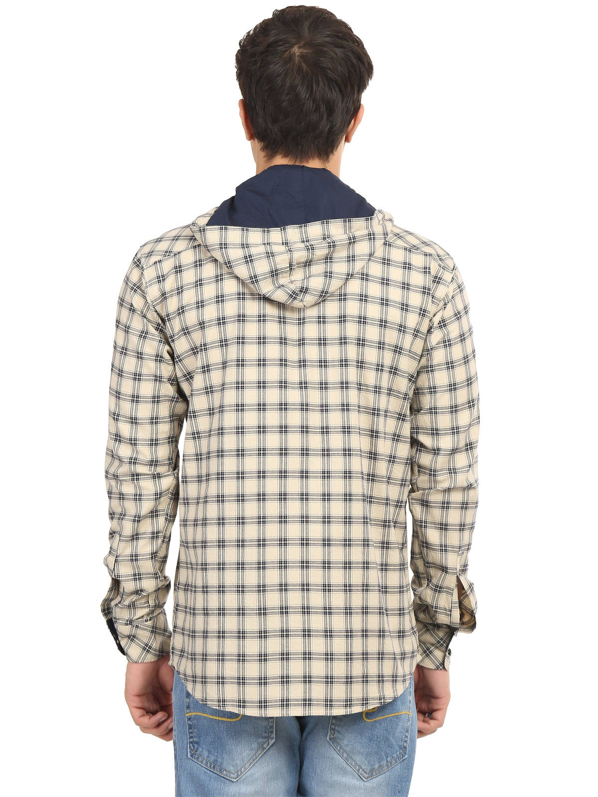 Men’s Navy Cream Button Shirt Online