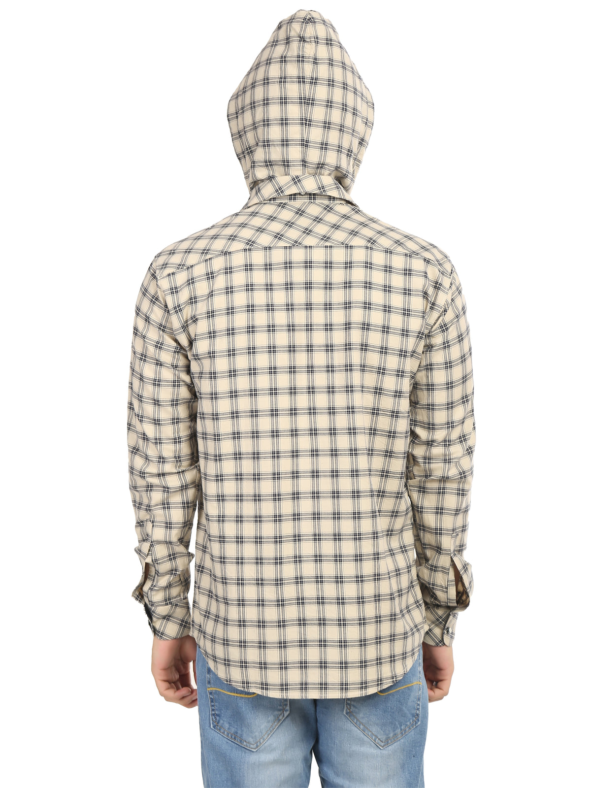 Men’s Navy Cream Button Shirt Online