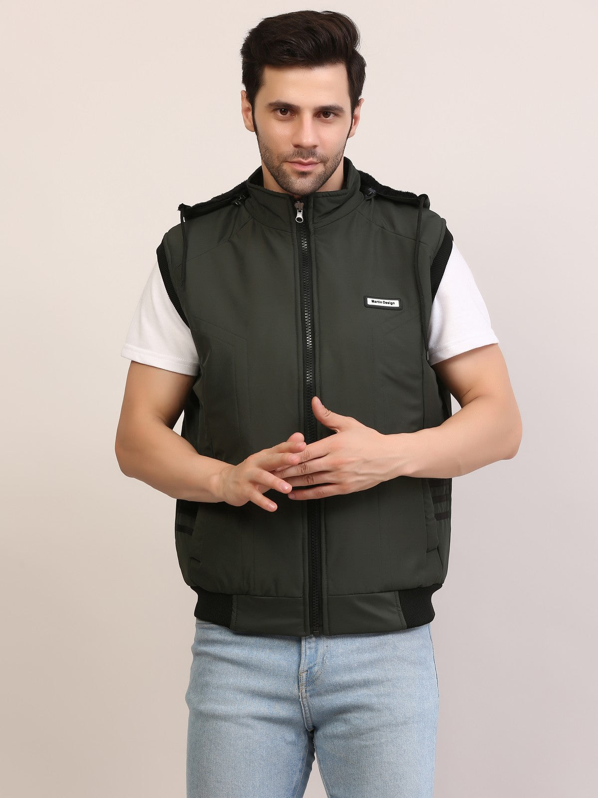 Men's Half Sleeve winter jacket
