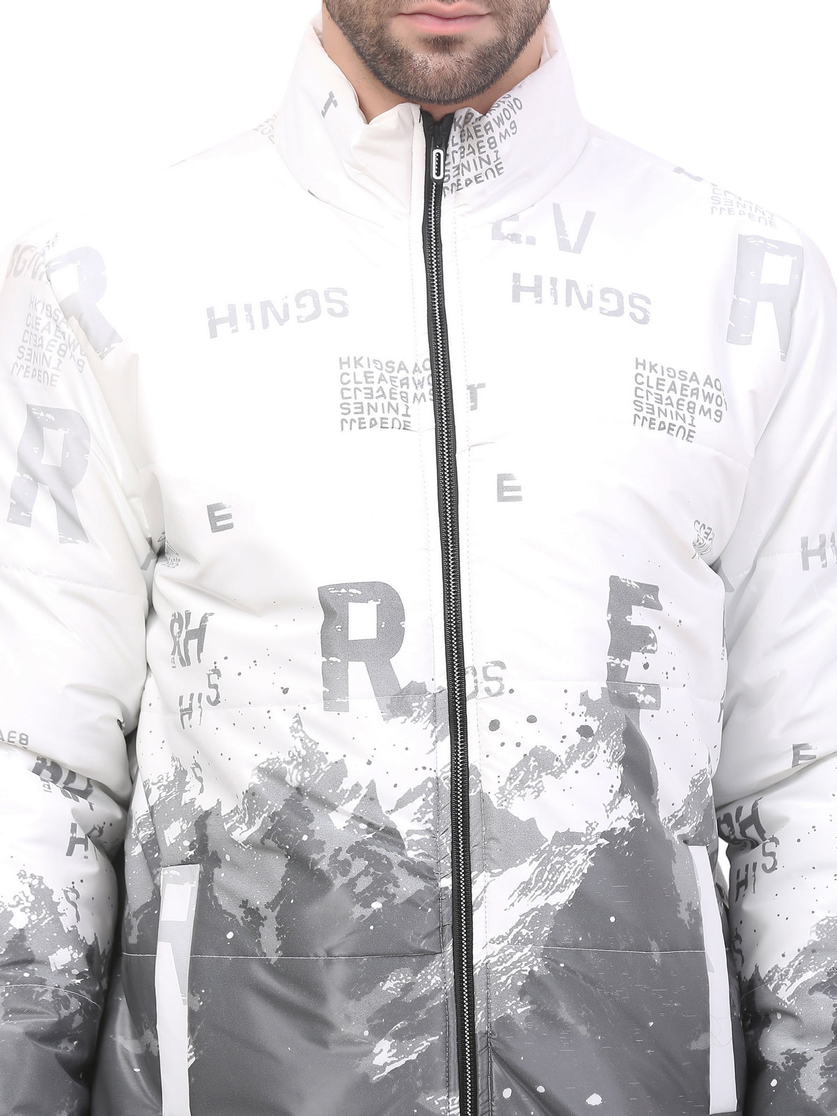 Men’s White Dual color Jacket- WANGHUA JACKETS