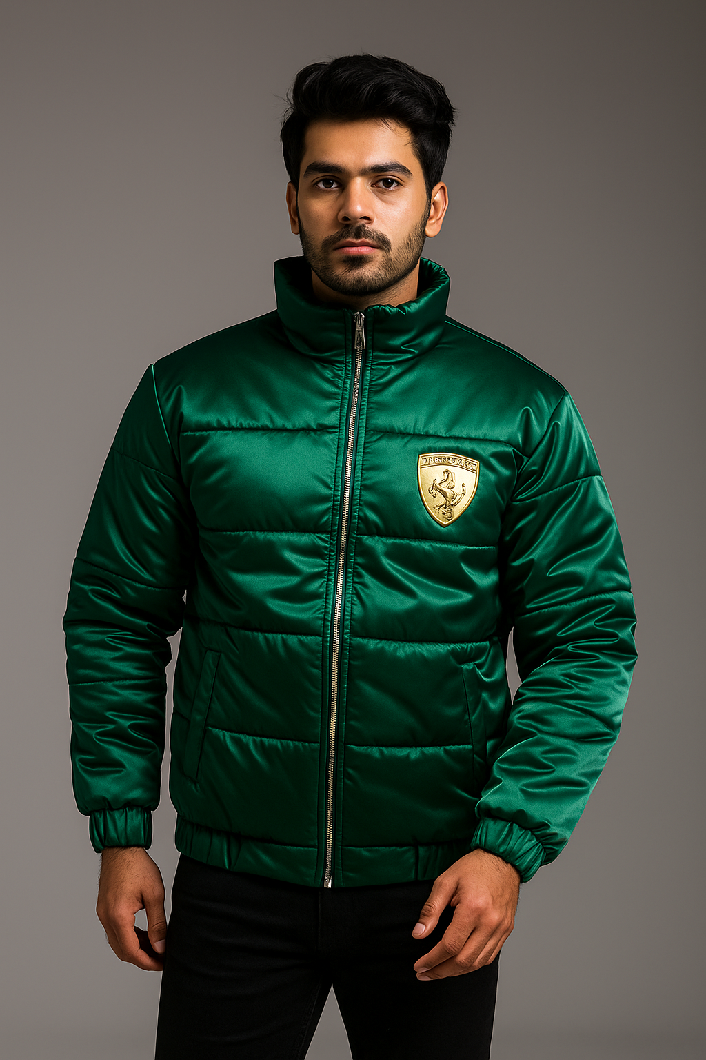 WANGHUA Men Green winter jacket Print Jacket
