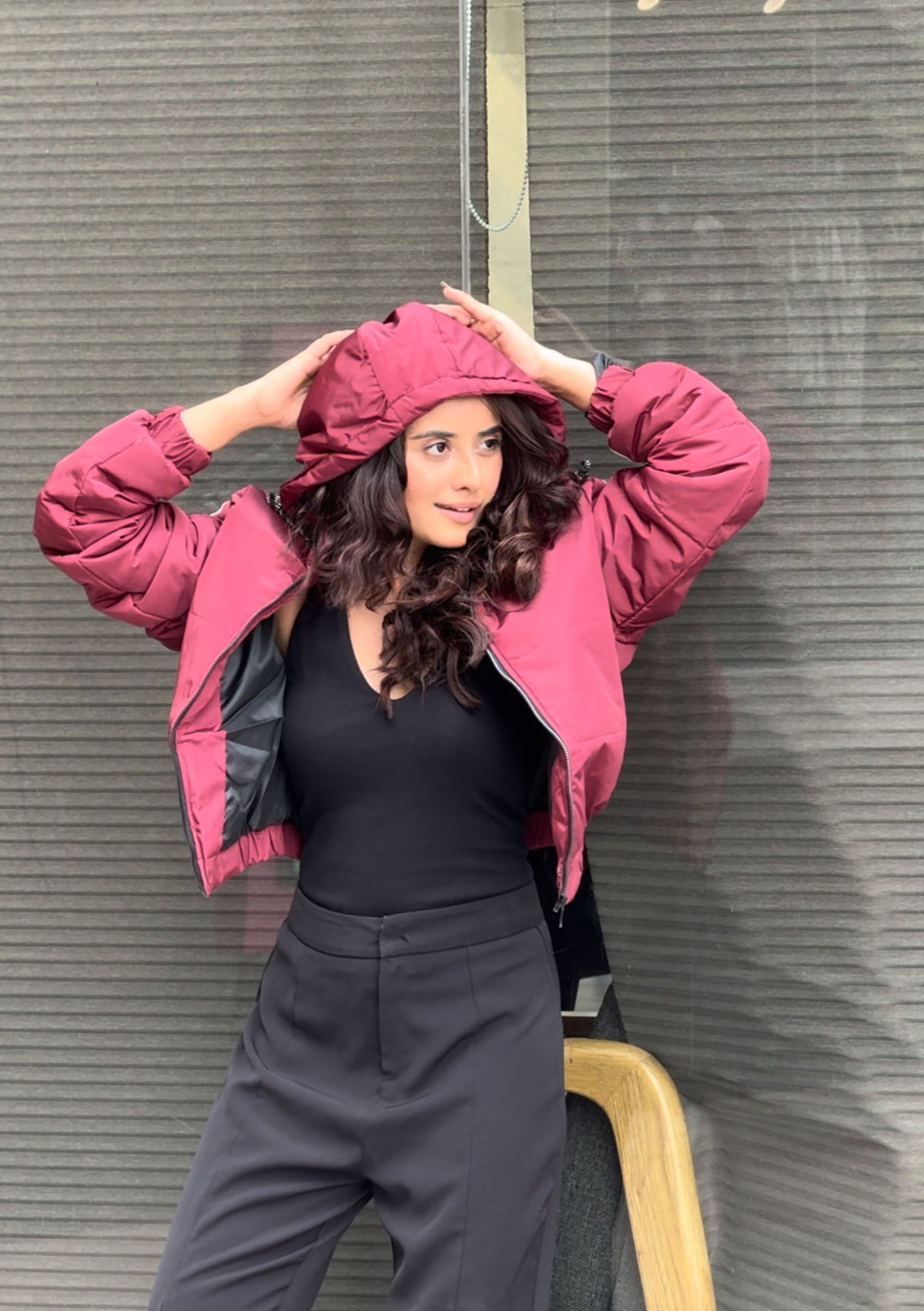 Imported  Winter jacket Half sleeves styles for Girls