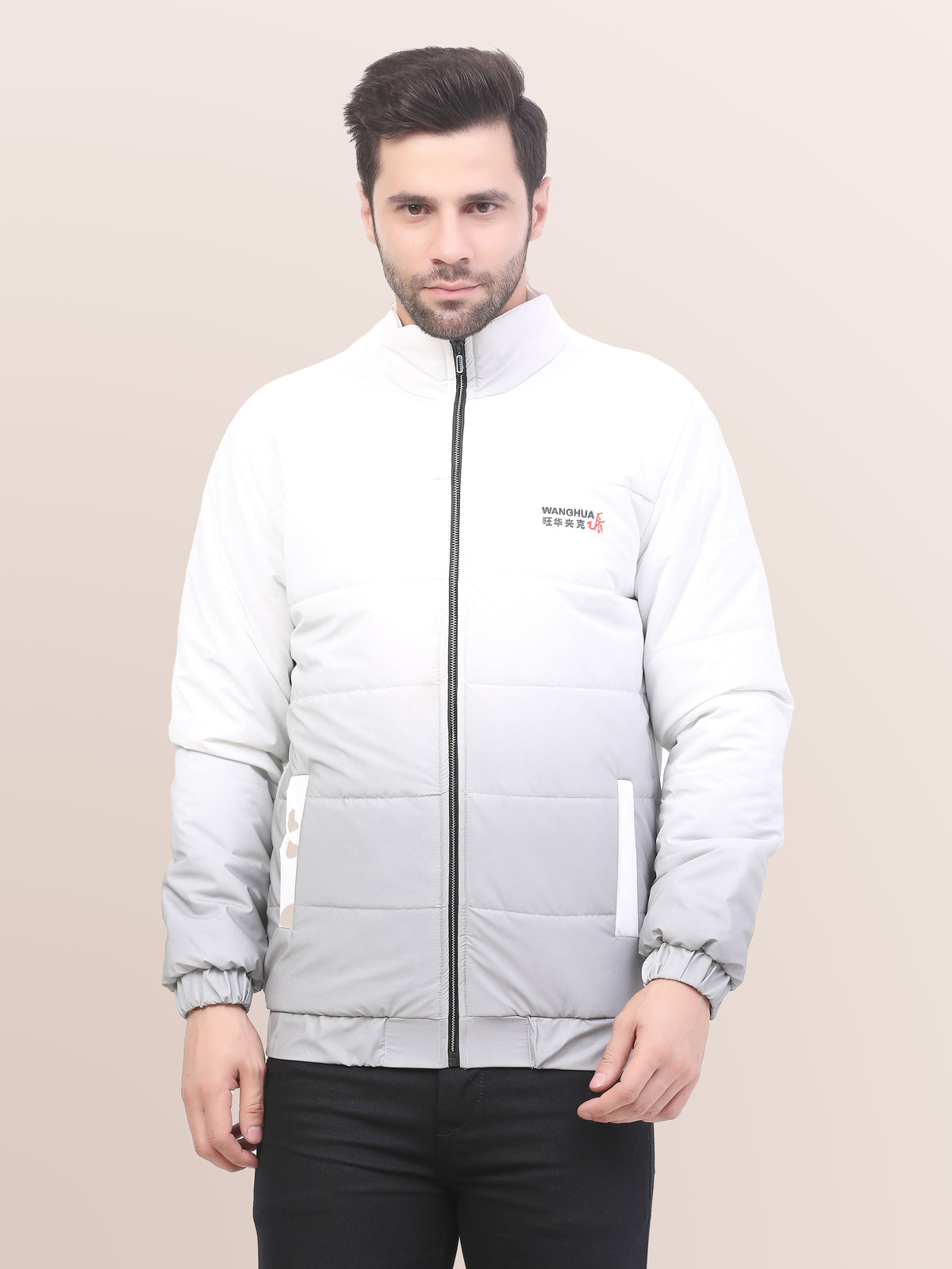 Men’s White Dual color Jacket- WANGHUA JACKETS