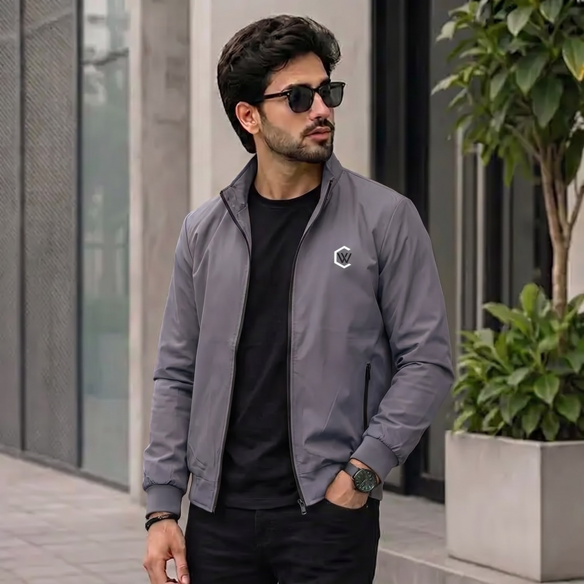 Men's Solid Full Sleeve Zipper Upper Jacket with Pockets | Casual & Outdoor Wear