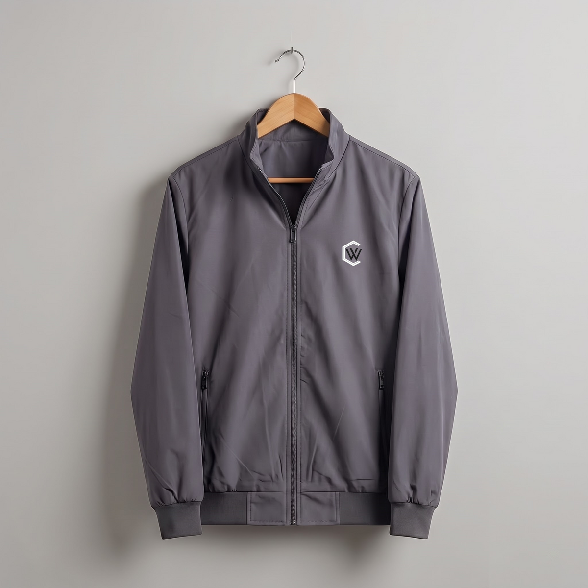 Men's Solid Full Sleeve Zipper Upper Jacket with Pockets | Casual & Outdoor Wear