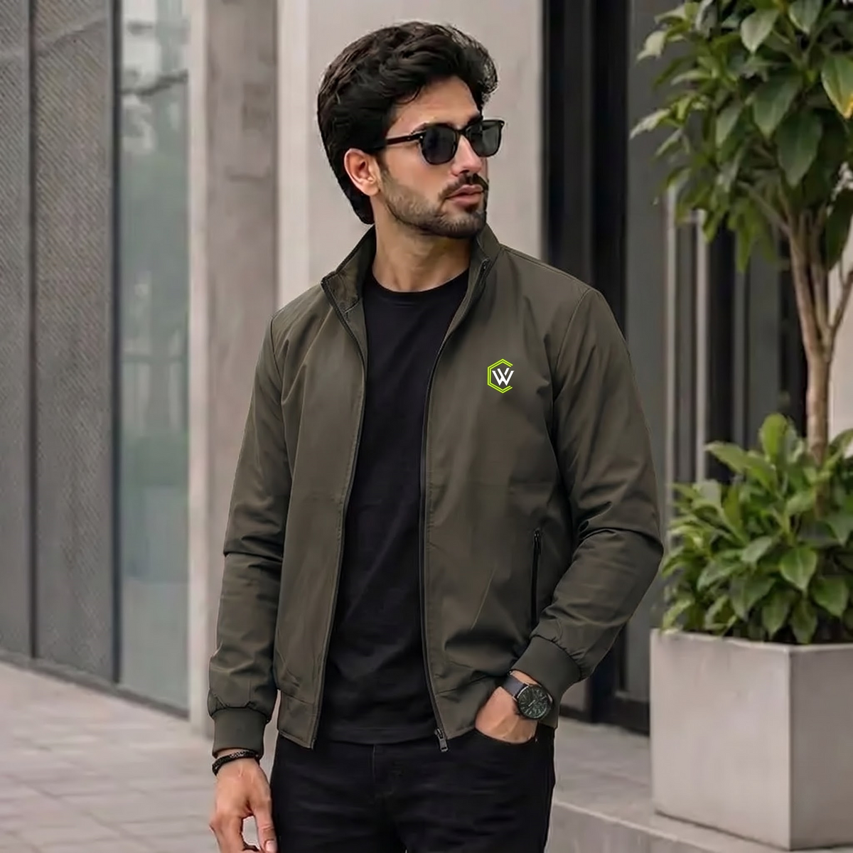 Men's Solid Full Sleeve Zipper Upper Jacket with Pockets | Casual & Outdoor Wear